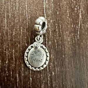 Pandora Retired Sterling Silver 925 Loving Aunt Dangle Charm. ALE Stamped.